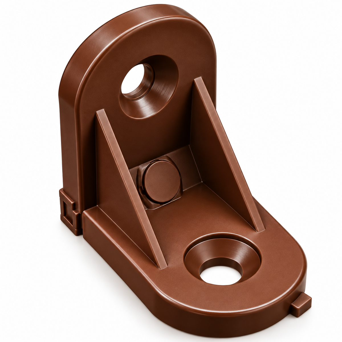 Lot de 12 supports d’étagère marron 25×25 mm, modèle rond, pour fixation de tablettes et aménagement de meubles. Réf. 3579AQ811.