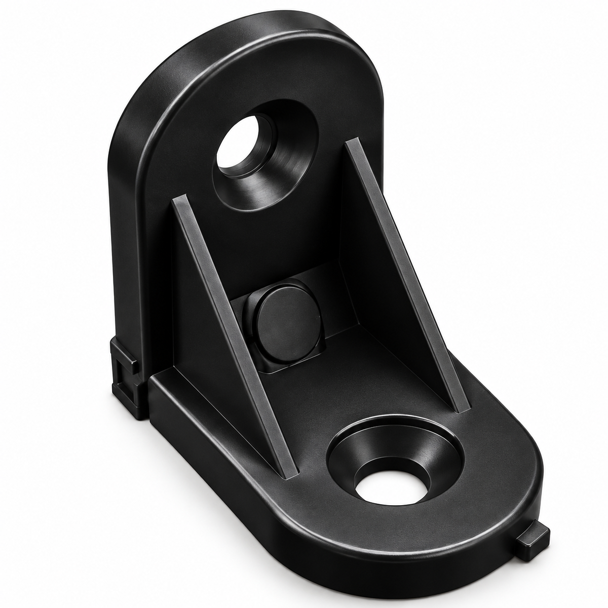 Lot de 12 supports d’étagère noirs 25×25 mm, modèle rond, pour fixation de tablettes et aménagement de meubles. Réf. 3579AQ812.