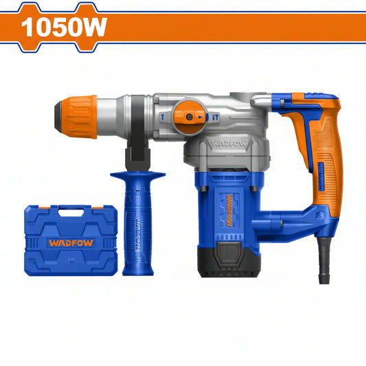 Marteau Perforateur Filaire WADFOW WRH2D26 — 1050W SDS+ 4.5J 26mm Béton 13mm Acier 40mm Bois 3800 Coups/min 3 Forets 2 Burins Mallette | SQES Tunisie
