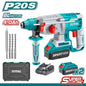 Marteau Perforateur Sans Fil TOTAL TRHLI202287 SDS+ 20V Brushless 2×4Ah Chargeur Rapide 3 Forets Burin Valise — SQES Tunisie

