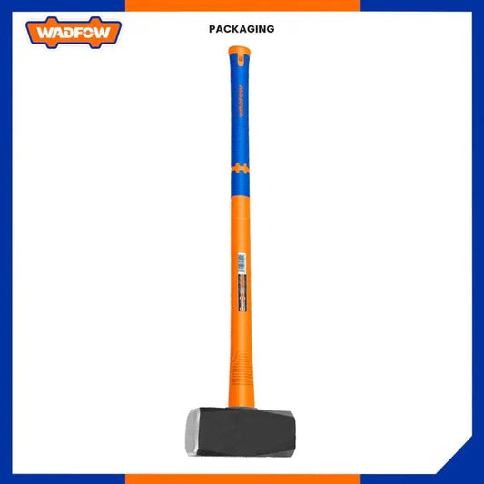 Masse Carrée WADFOW WHM2330 — 3kg Acier Carboné 45# Forgé Manche Fibre de Verre 900mm Démolition Maçonnerie Construction Chantier | SQES Tunisie
