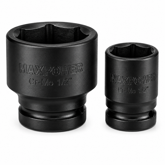 Douilles Impact 3/4'' 6 Pans Maxpower CRMO DIN 3129 — 33MM M52333 et 36MM M52336 | SQES Tunisie

