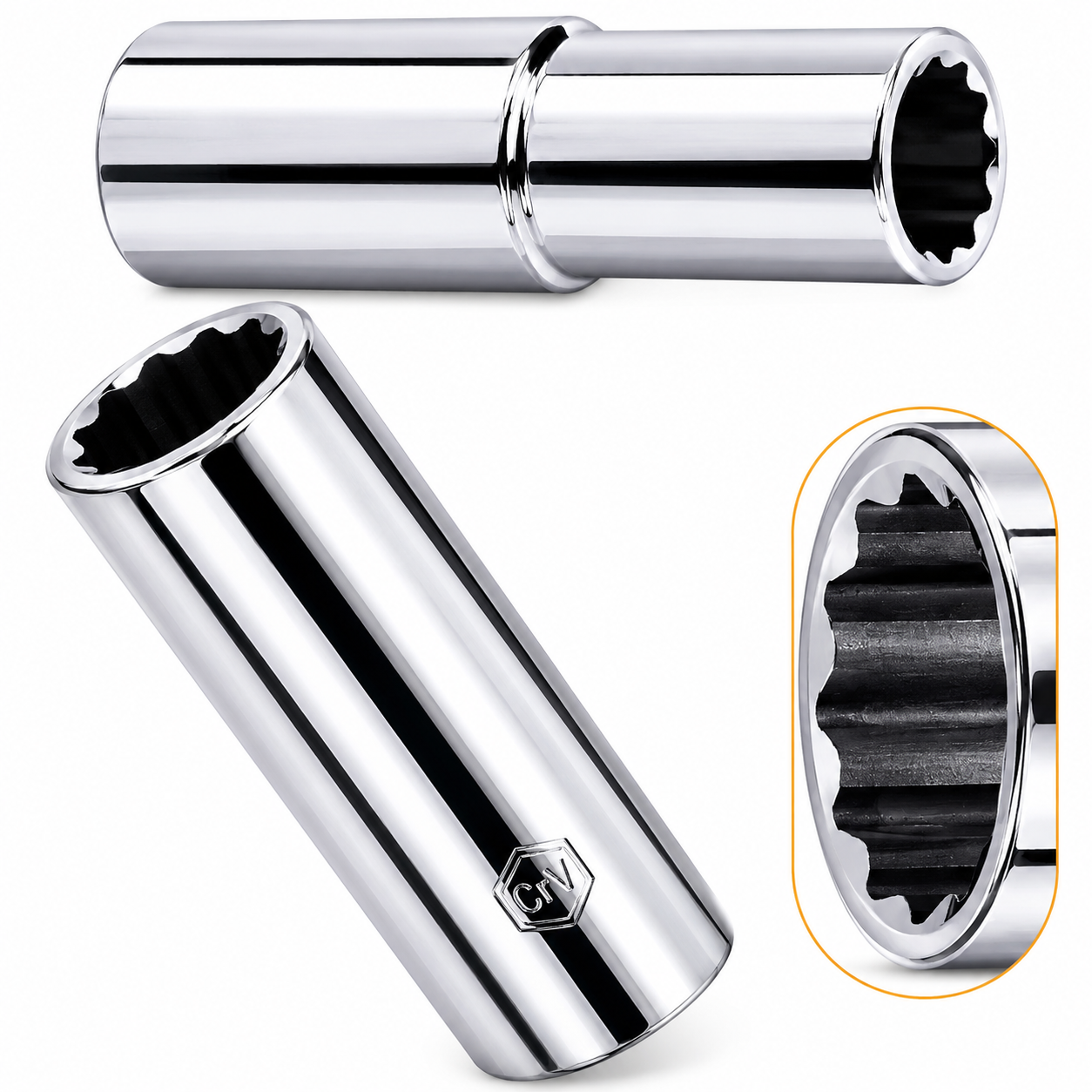 Douille Longue 1/2'' 12 Pans 14MM DIN 3121 Acier CRV Maxpower M44665 | SQES Tunisie

