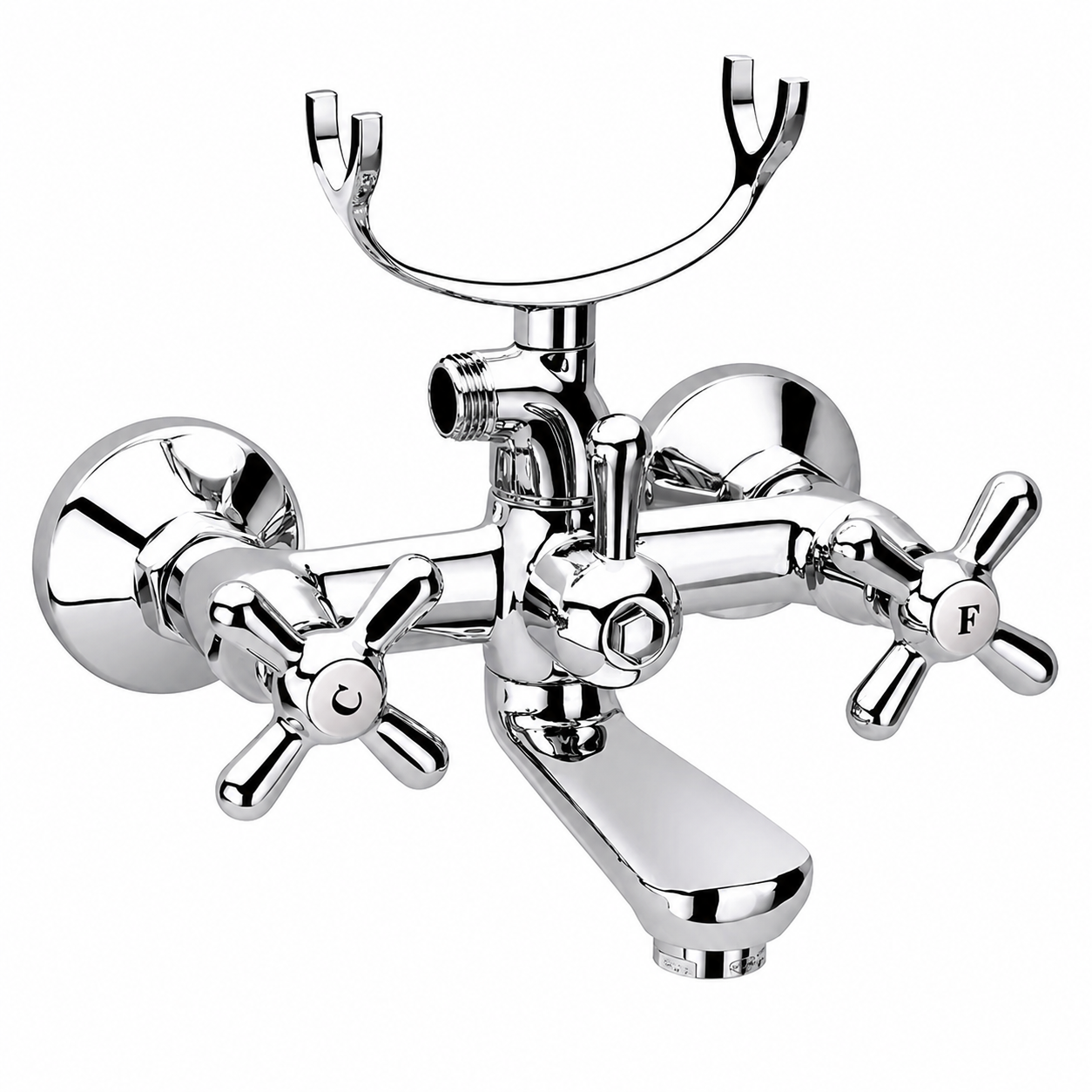 Mélangeur Bain/Douche SOPAL Série Tabarka 04CRA04 — Kit Complet Douchette Flexible Support Mobile Tête Céramique 70 000 Cycles | SQES Tunisie
