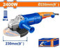 Meuleuse d'Angle WADFOW WAG852401 — 2400W 230mm 9" 6400 RPM M14 Découpe Métal Béton Pierre Meulage Industriel Chantier | SQES Tunisie
