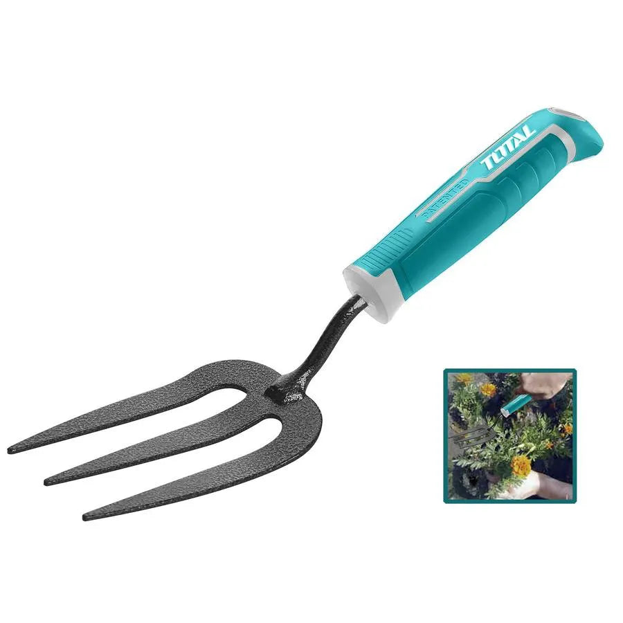 Mini fourche de jardin TOTAL THFTF38 320mm acier carbone poignée ergonomique brevetée – SQES Tunisie
