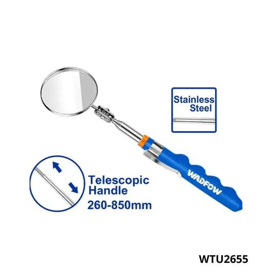 Miroir Télescopique Articulé WADFOW WTU2655 — 850mm Inspection Mécanique Espaces Difficiles Angle Réglable | SQES Tunisie
