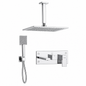 SOPAL Mitigeur Bain/Douche Encastré 3 Sorties Rain Shower Plafonnier Série El Jem Réf. 06FDA04 — Inverseur Automatique 3 Voies, Bec Bain + Rain Shower Plafonnier, Cartouche Céramique Ø40mm Water Saving, Chromé NF EN ISO 1456, Laiton, Garantie 5 Ans, Made in Tunisia | SQES Tunisie

