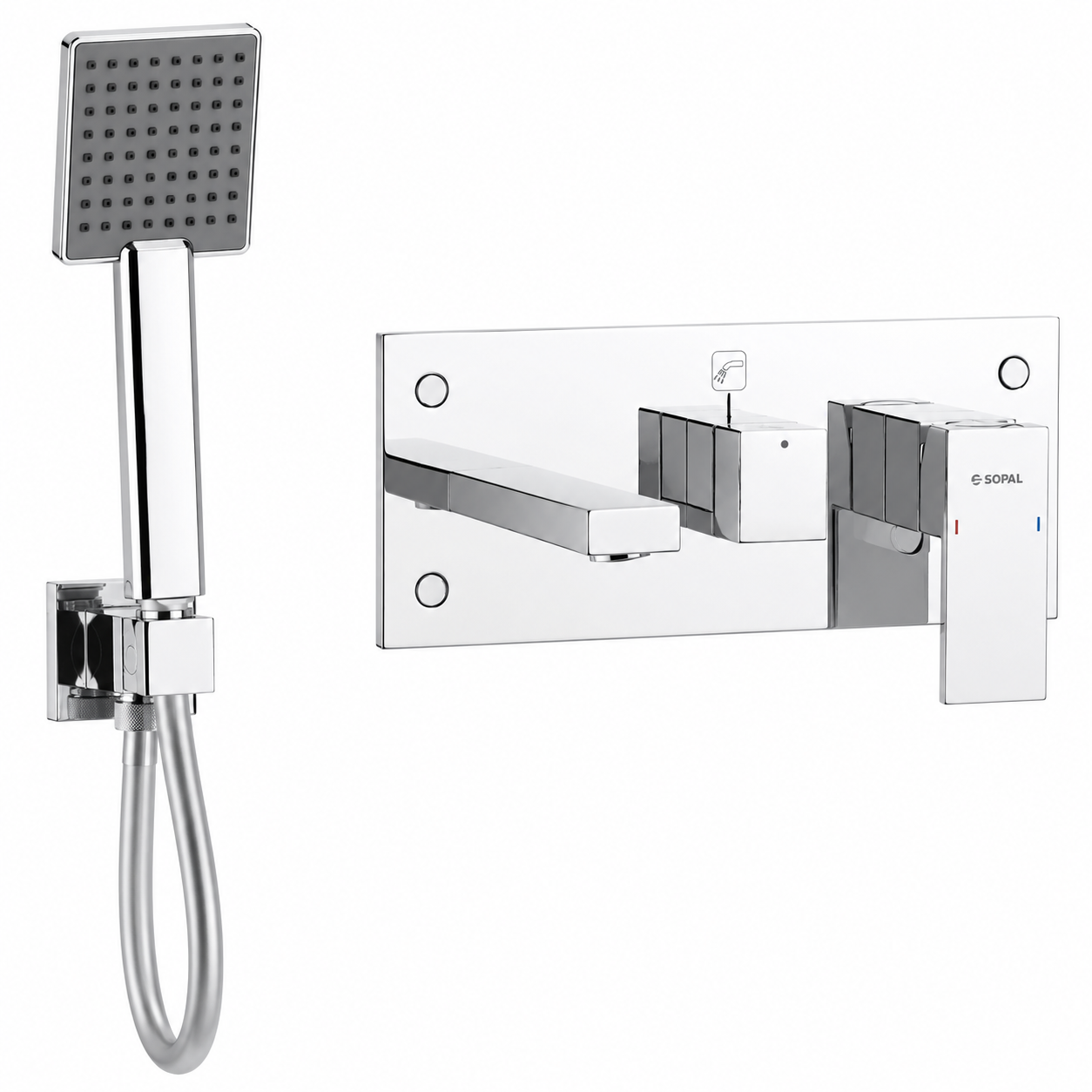 Mitigeur Bain Douche Encastré SOPAL Série El Jem 06F8A04 — Laiton Cartouche Céramique Ø40mm Inverseur Automatique Économie d'Eau Garantie 5 Ans | SQES Tunisie
