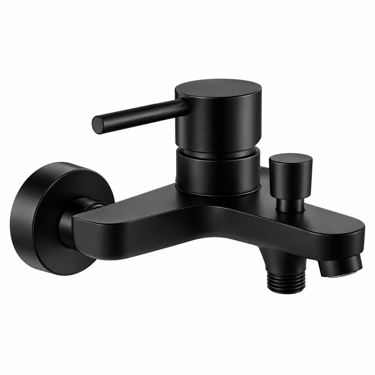 Mitigeur bain mural OIOLI MICRO M8VE210/08 finition Noir Mat monocommande design cylindrique baignoire salle de bain | SQES Tunisie
