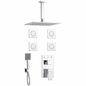 Mitigeur Douche Encastré Hydromassage Rain Shower Plafonnier SOPAL Série El Jem 06F4A04 — Cartouche Ø40mm Water Saving Rosace Carrée Garantie 5 Ans | SQES Tunisie
