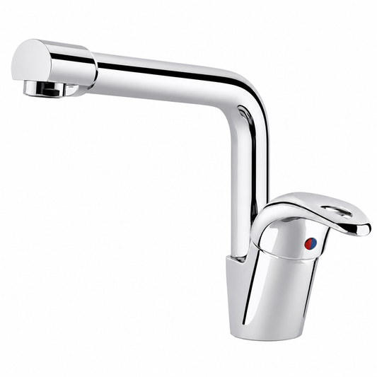 Mitigeur Évier Col de Cygne SOPAL Série Djerba 06CNA04 — Laiton Cartouche Céramique Ø40mm Économie d'Eau 70 000 Cycles Garantie 5 Ans | SQES Tunisie
