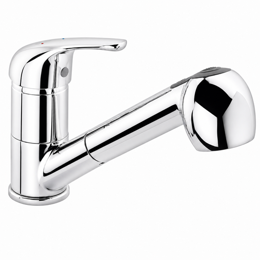 Mitigeur Évier Douchette Amovible Double Jet SOPAL Série Sousse 0613A04 — Laiton Cartouche Céramique Ø40mm Économie d'Eau Garantie 5 Ans | SQES Tunisie
