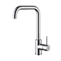 Mitigeur évier FRAMO 519 chrome design carré – laiton massif, cartouche céramique 40mm, rotation 360°, lignes géométriques épurées, fabrication italienne premium
