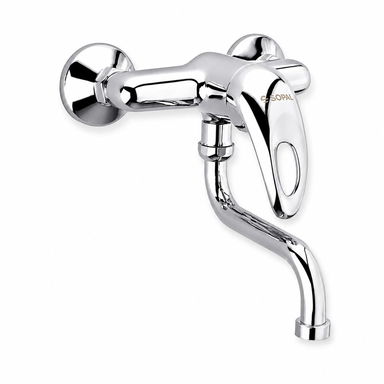 Mitigeur Évier Mural SOPAL Série Djerba 0670A04 — Cartouche Céramique Ø40mm Économie d'Eau Chromé NF EN ISO 1456 | SQES Tunisie
