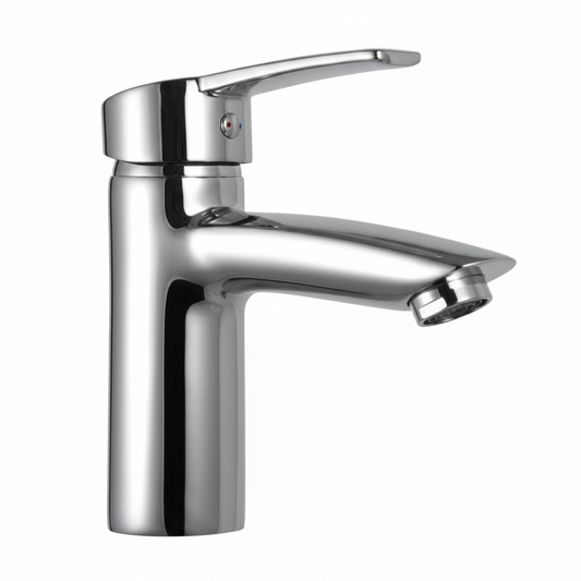 Mitigeur lavabo chrome sans vidage série B200 FRAMO – cartouche céramique, anti-calcaire, bec ergonomique, fabrication italienne premium
