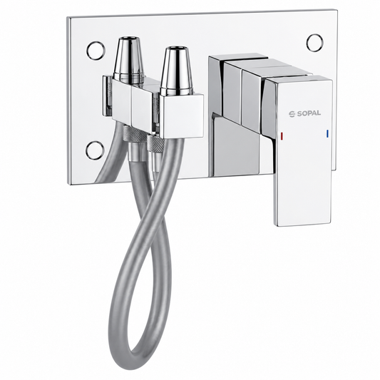 Mitigeur Toilette Encastré SOPAL Série El Jem 06FBA04 — Rosace Carrée Monocommande Cartouche Céramique Ø35mm Économie d'Eau Garantie 5 Ans | SQES Tunisie
