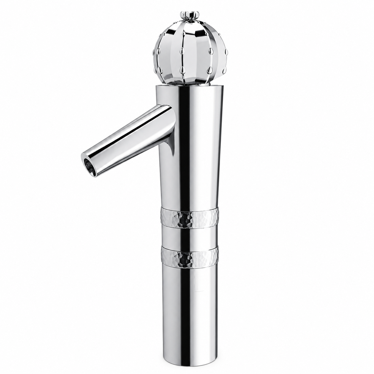 SOPAL Mitigeur de Vasque Long Série CACTUS Chrome Brillant Réf. 06H7A04 — Bec Long, Design Zouhair Ben Jannet, Cartouche Céramique Ø35mm, Flexibles Inox Tressés, Économie d'Eau, NF EN ISO 1456, Laiton, Garantie 5 Ans, Made in Tunisia | SQES Tunisie
