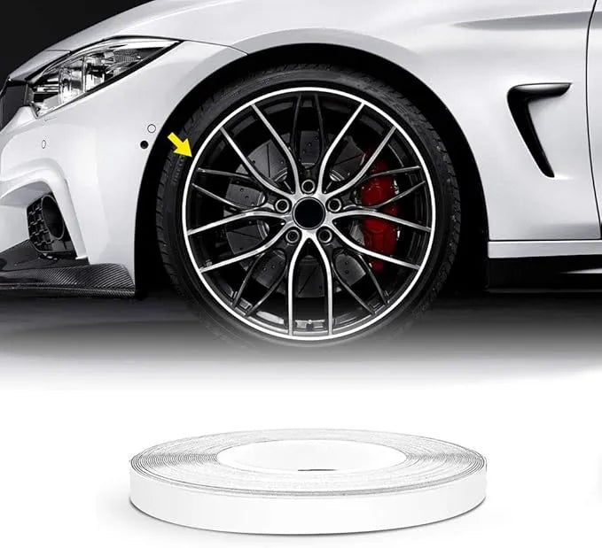 Néon jante blanc Boss Tape 7mm x 7m – effet lumineux tuning automobile, moto, vélo et trottinette
