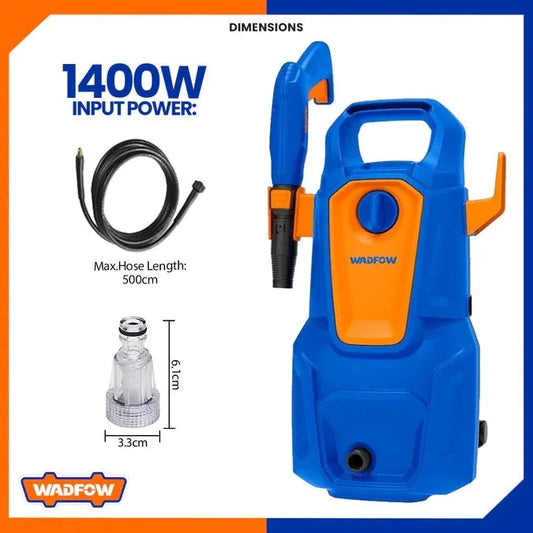 Nettoyeur Haute Pression WADFOW WHP3A14 — 1400W 110 Bar 1595 PSI 5.6 L/min Arrêt Automatique Tuyau 5m Terrasse Voiture Chantier | SQES Tunisie
