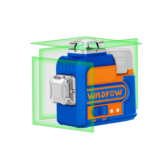 Niveau Laser 3D WADFOW WLE8M12 — 30m 3 Lignes Vert 360° Auto-Nivellement ≤4° USB-C Batterie 1.5Ah Support Magnétique Construction Rénovation | SQES Tunisie
