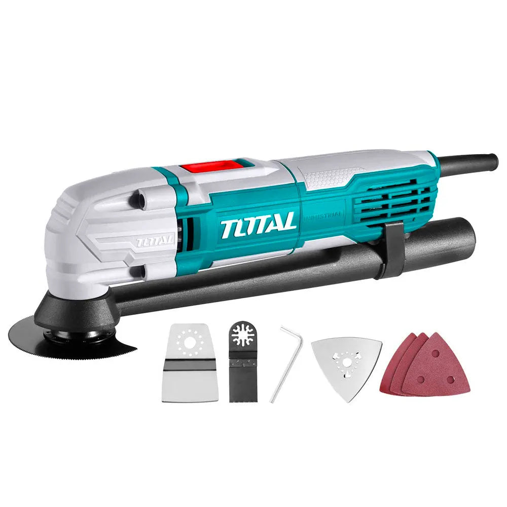Outil Multifonctions Oscillant TOTAL TS3006 300W 220V 10000–20000tr/min Coupe Meule Ponce Scie 6 Accessoires — SQES Tunisie
