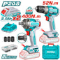 Pack 2-en-1 TOTAL TCKLI20271 20V Brushless Perceuse TDLI204531 52Nm + Clé Chocs TIWLI2040 400Nm 550Nm 2×2Ah Étui — SQES Tunisie
