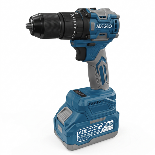 Perceuse-visseuse brushless ADEGSO AD-40354 25 V 13 mm avec 2 batteries | SQES Tunisie