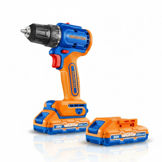 Perceuse-Visseuse Sans Fil WADFOW WCDP552 — 20V Brushless 50Nm 22+1 Couples 2 Vitesses LED Bois Métal | SQES Tunisie
