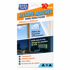 Piège mouches BOSS TAPE photo lumineux (10pcs 215mmx125mm). Efficace jour et nuit. Livraison Tunisie. Éliminez les mouches !