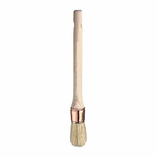 PINCEAUX RONDS EN SOIE - MANCHE BOIS - CRISTAL - SQES