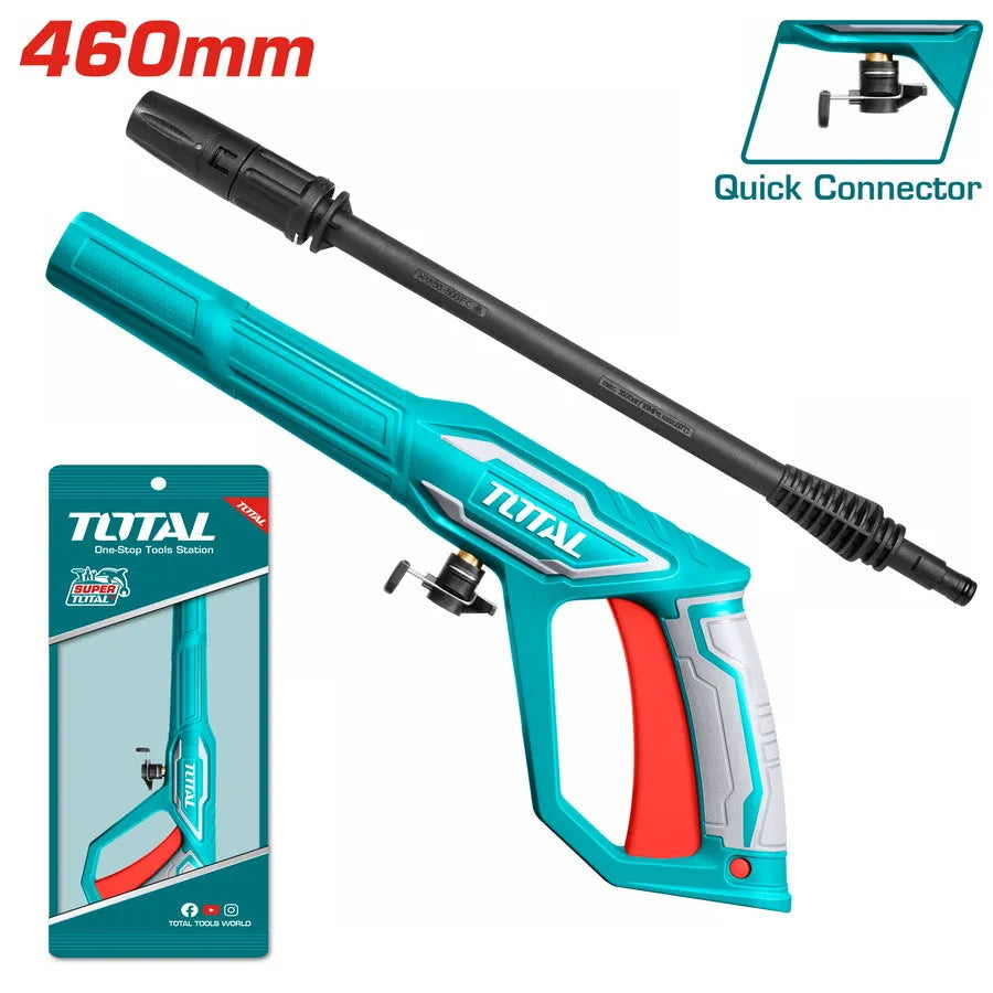 Pistolet nettoyeur haute pression TOTAL TGTSG026 46cm – corps plastique, compatible TGT11316, TGT11356, TGT11226, TGT11246, UTGT11316/56/26
