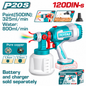 Pistolet à peinture sans fil TOTAL TSGLI2004 20V, compatible plateforme P20S, idéal pour vos travaux de peinture et de finition.