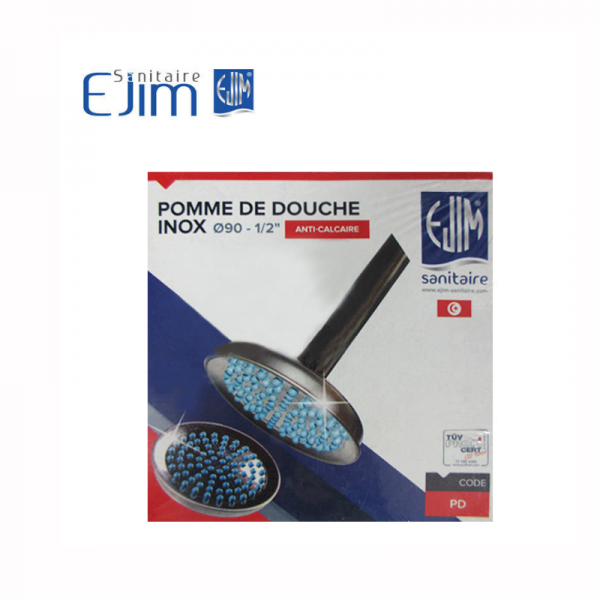 Pomme de Douche Inox EJIM – Jet Homogène Anticalcaire | Réf JSB1070