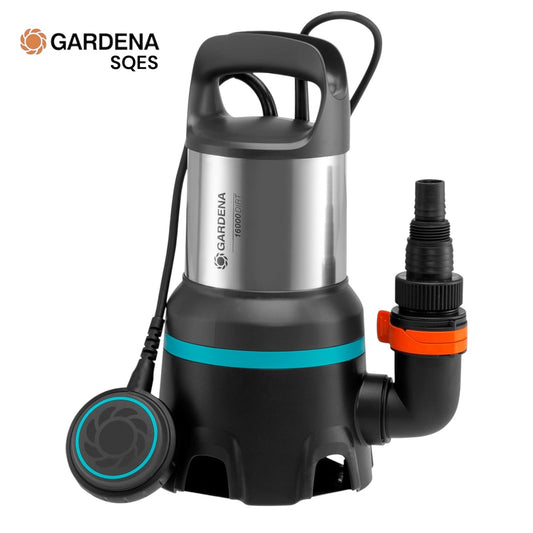 Pompe d'Évacuation Eaux Chargées 16000 L/h GARDENA Réf. 9042-20 — 450W IPX8 Solides 35mm Flotteur Cave Bassin | SQES Tunisie
