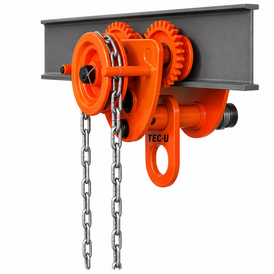Porte-Palan Chariot TEC-UNION 1 T / 2 T / 3 T / 4 T – Chaîne 3 m et 4 m – CEG Réf. 8750UA1 / 8750UA2 / 8750UA3 / 8750UA4 | SQES Tunisie
