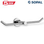 Porte-papier double SOPAL Série Yasmine réf. SB52A04 en inox brossé, 2 rouleaux, fixation murale | SQES Tunisie
