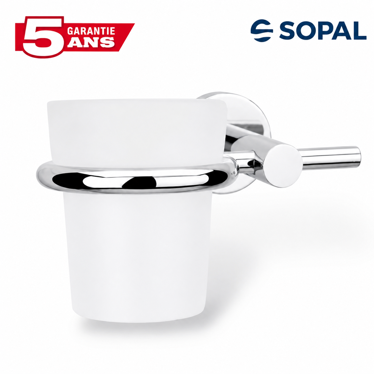 Porte-savon SOPAL Série Yasmine réf. SB31A04 en inox brossé, fixation murale, résistant à l'humidité | SQES Tunisie
