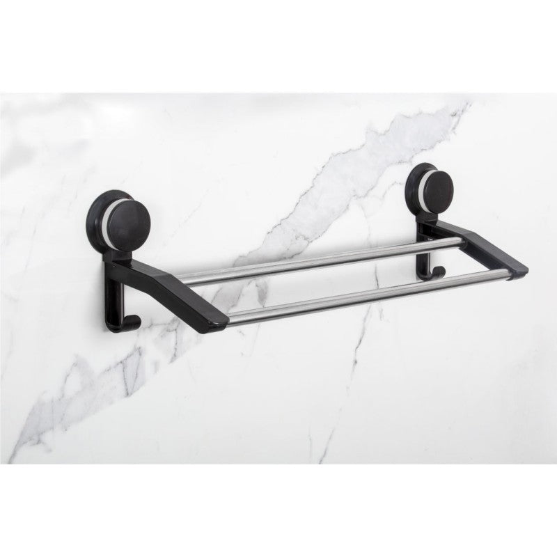 Porte-Serviette Inox 2 Branches – Résistant et Design Moderne – EJIM NOIR 