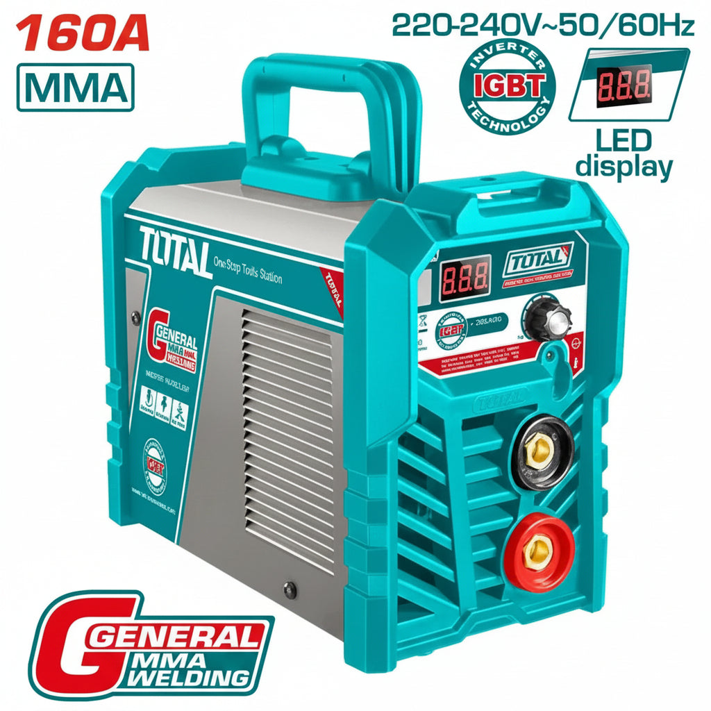 Poste à souder TOTAL TW216028 160A technologie IGBT électrodes 1,6-4mm affichage LED – SQES Tunisie
