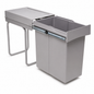 Poubelle Encastrable Gollinucci F/227 – 2 × 14 L – Extraction Partielle – Hauteur 398 mm – Gris / Gris Clair – CEG Réf. 4090ACC2271 / 4090ACC227 | SQES Tunisie
