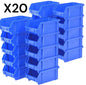 Boitier en plastique pour rangement  180x100x90 bleu - Lot 20pcs