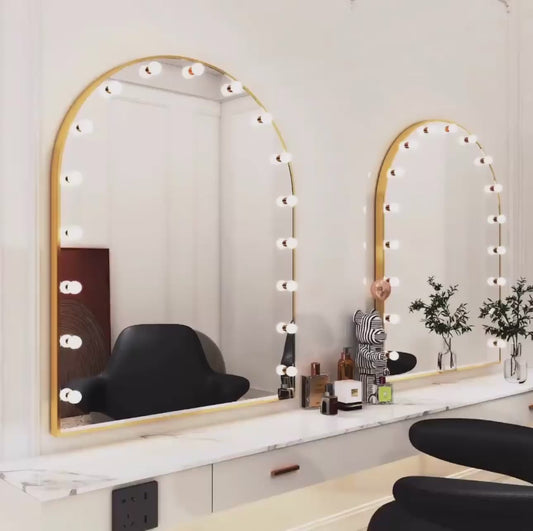 Miroir Hollywood LED – Cadre Doré 100x60cm