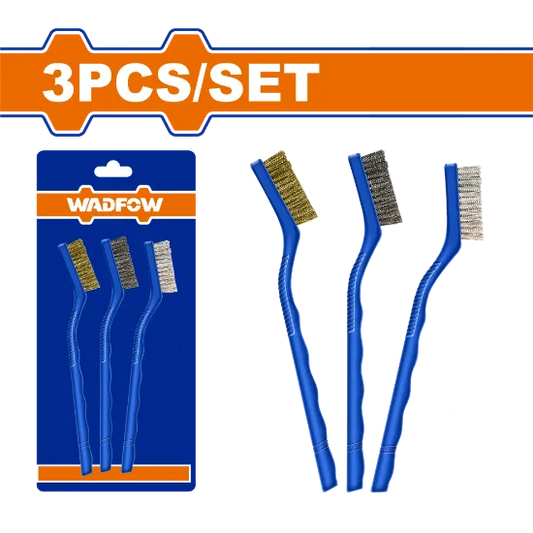 Le set de 3 brosses abrasives Wadfow WBH3607-WHT est conçu pour le nettoyage intensif, l’élimination de la rouille, le décapage de peinture et la finition des surfaces. 