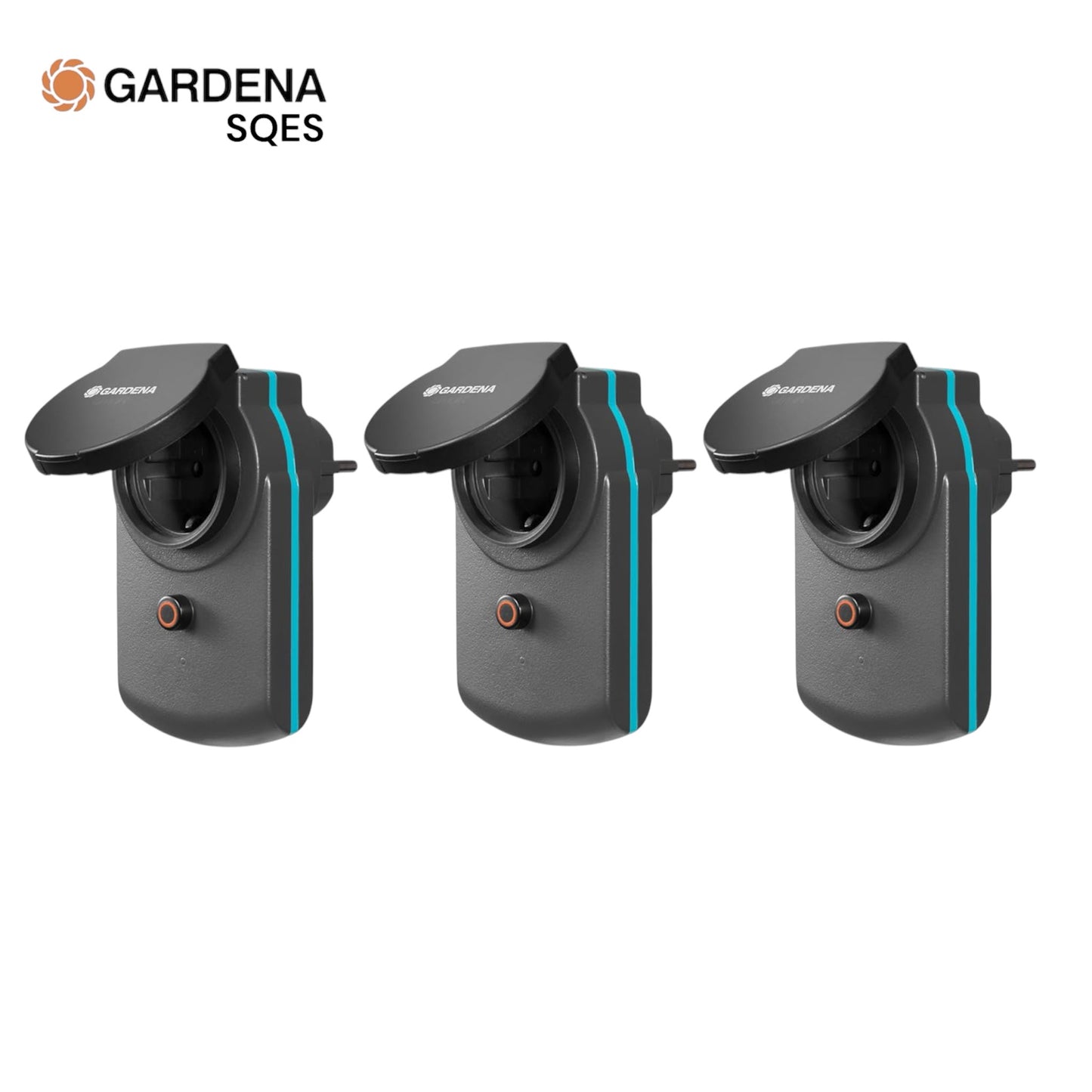 Prises Électriques Connectées SMART POWER Lot de 3 GARDENA Réf. 19096-20 — Contrôle Smartphone, Programmation Horaires, Pompes Éclairage Jardin | SQES Tunisie
