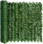 Rouleau de Filet Brise-Vue Brise-Vue avec Feuilles et Lierre synthétique Anti-Chute pour Garage, terrasse, Balcon, Jardin, extérieur, Vert foncé - SQES