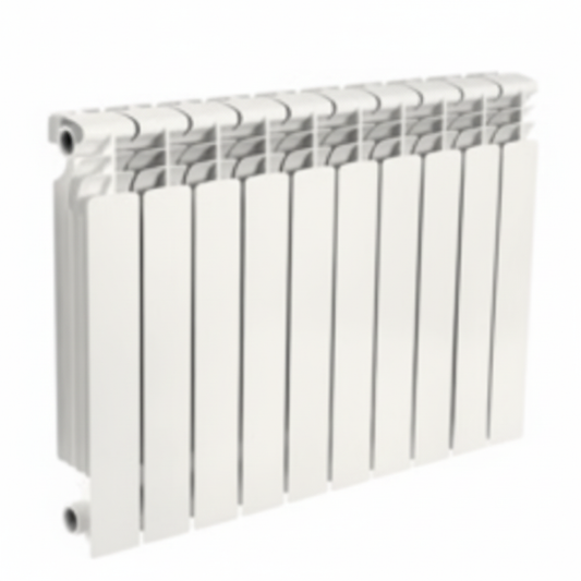 Radiateur aluminium blanc 10 sections H500mm SIM fond blanc studio