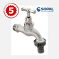 Robinet de jardin SOPAL 15/21 chromé mural pour arrosage extérieur | SQES Tunisie
