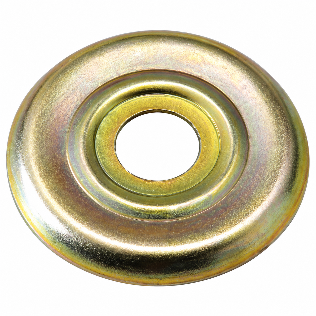 Rosace plate MARTIGRAP M7 Ø25 mm en acier galvanisé pour finition et masquage des trous autour des fixations et colliers compatibles.