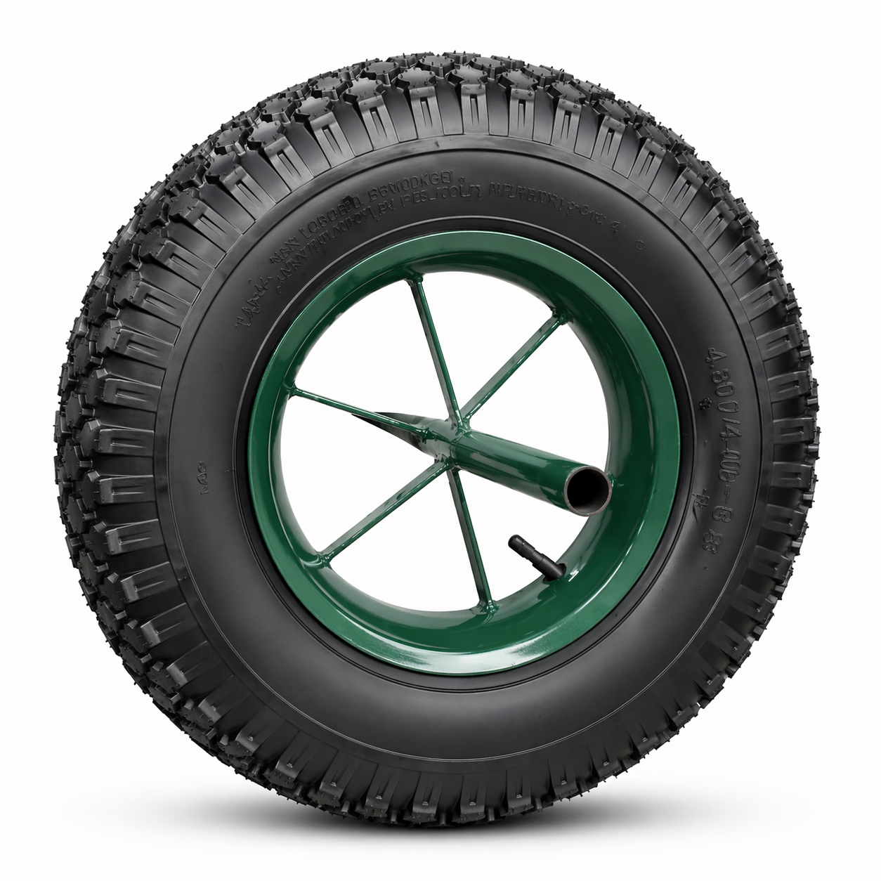 Roue de brouette pneumatique DN 38cm jante acier galvanisé pneu caoutchouc haute résistance | SQES Tunisie
